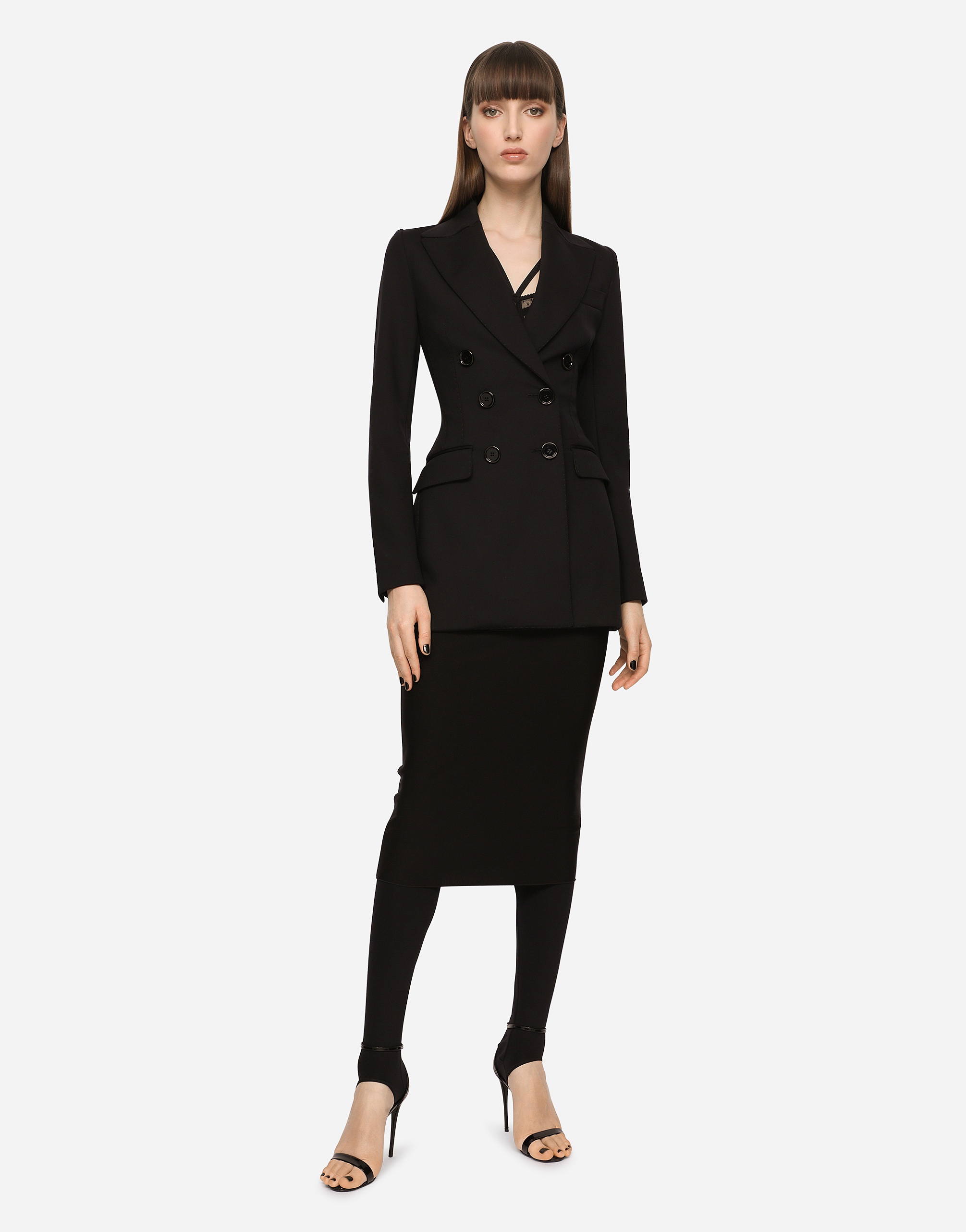 Double-breasted technical jersey jacket - 2