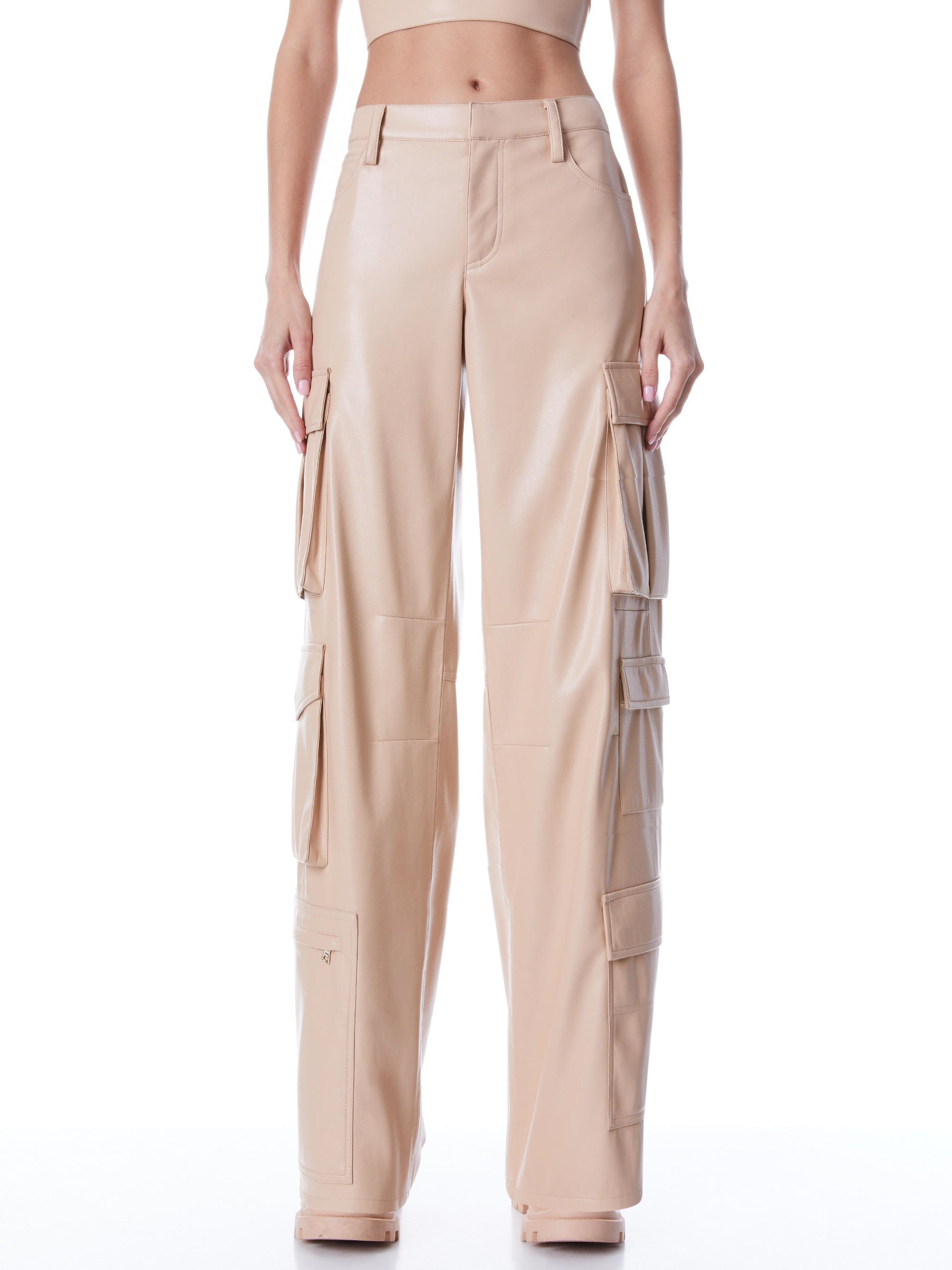 LUIS VEGAN LEATHER CARGO PANT - 2