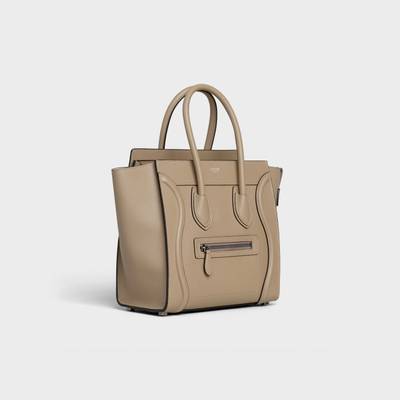 CELINE Micro Luggage handbag in drummed calfskin outlook