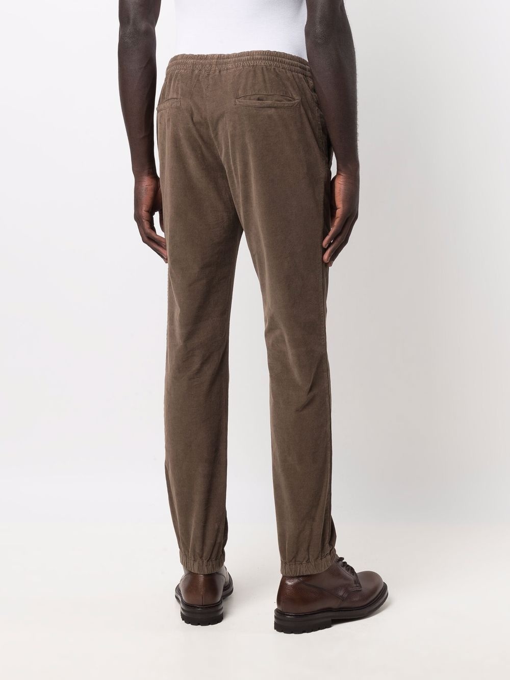 drawstring corduroy trousers - 4