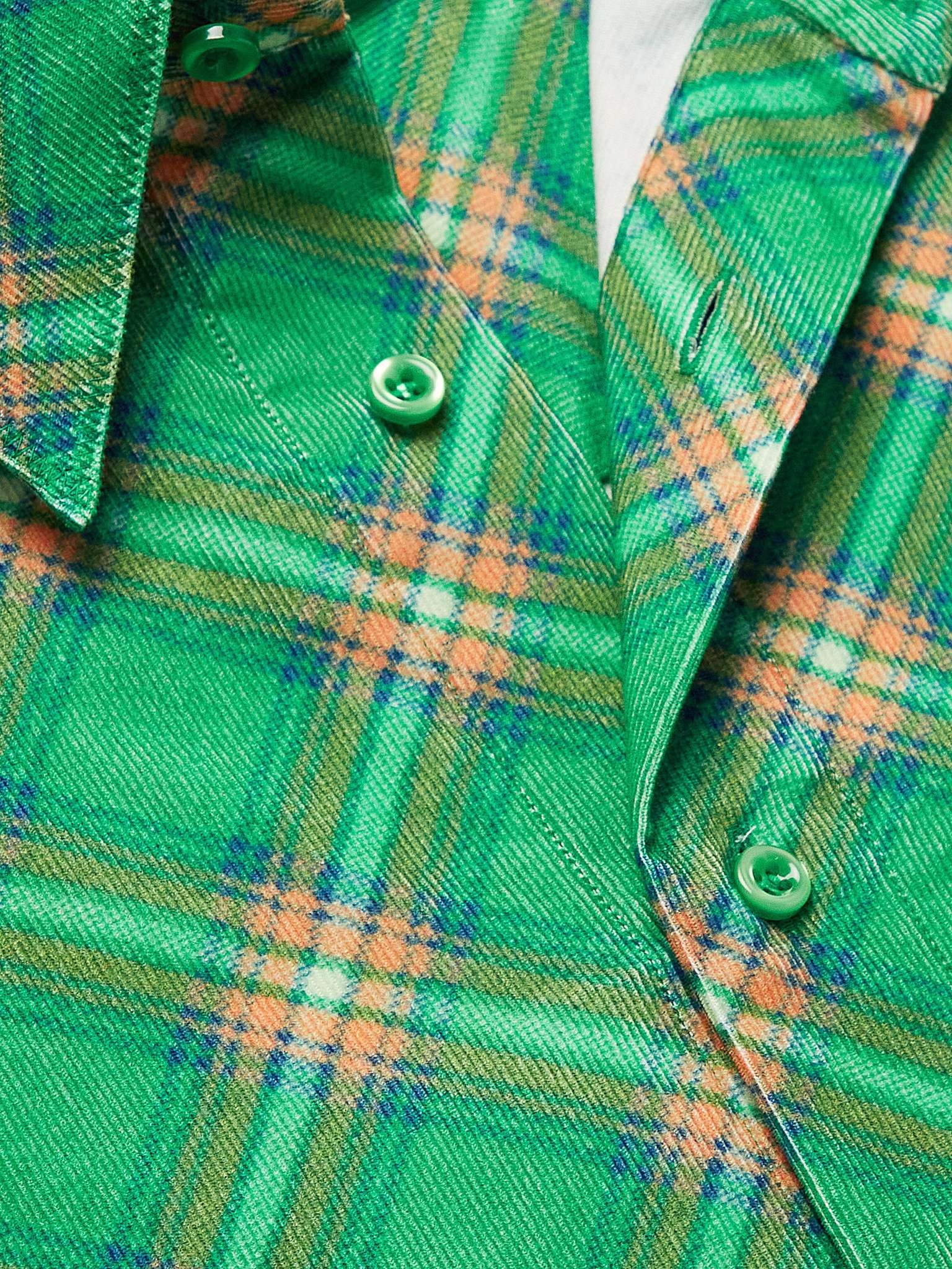 Checked Cotton-Corduroy Shirt - 4