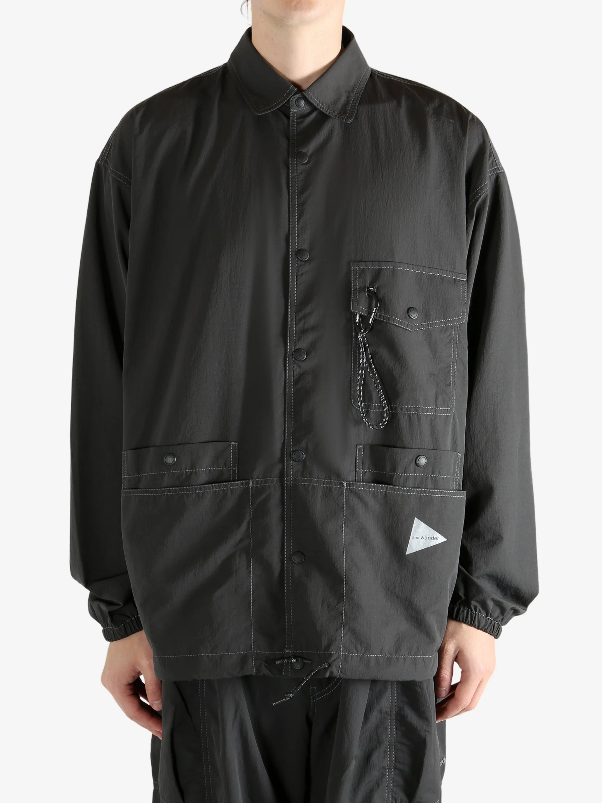 AND WANDER - Men 69 Crinkled Nylon Shirt Jacket - 1