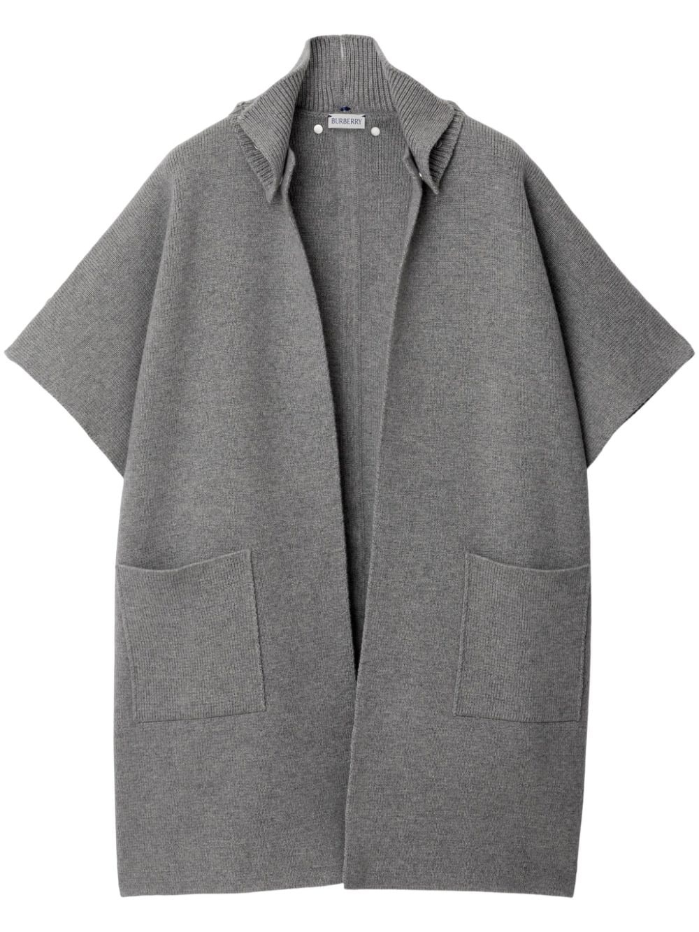 short-sleeve cashmere cape - 1