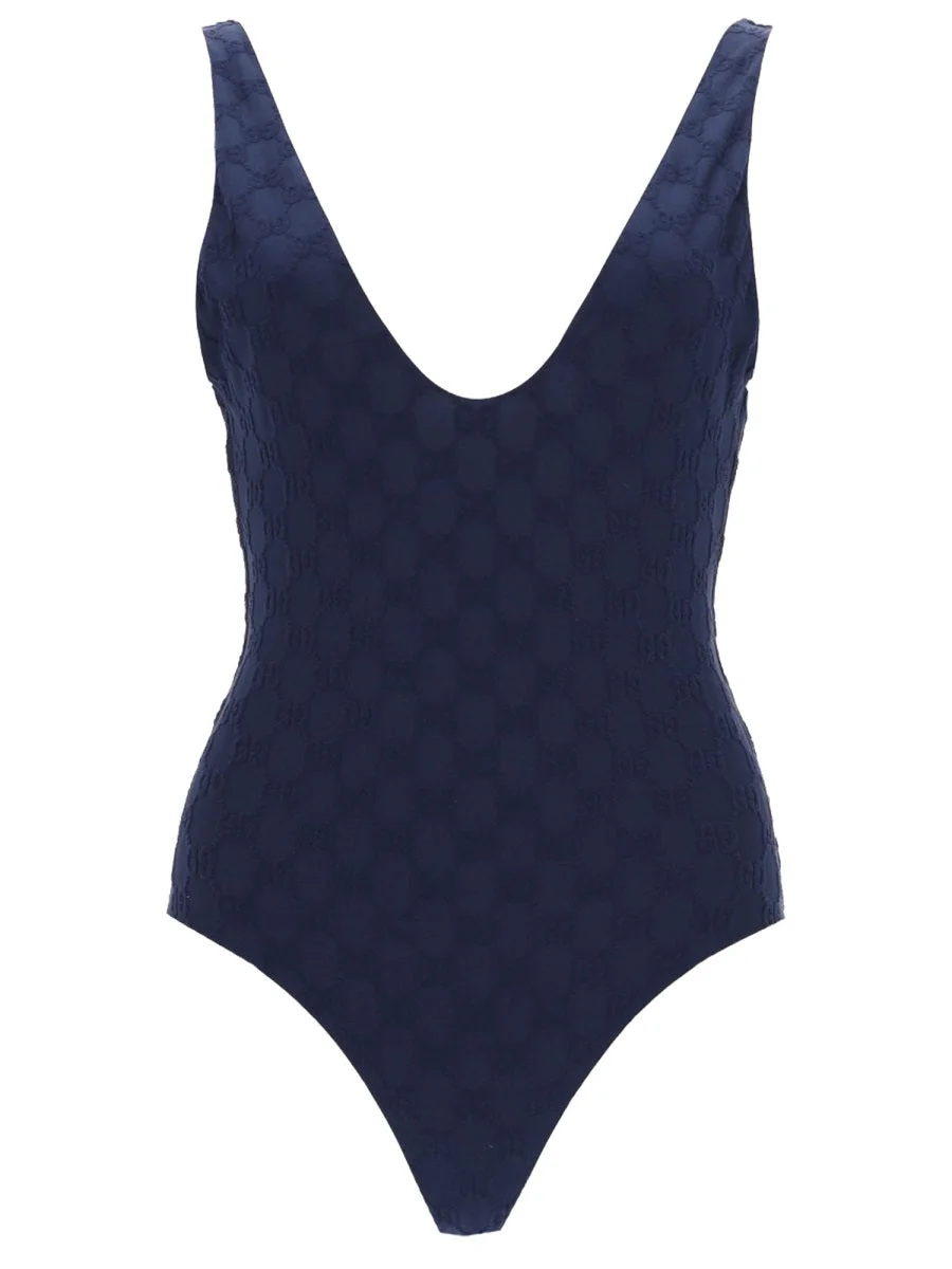 Gucci Women "Gg" Weave One Piece Swimsuit - 1