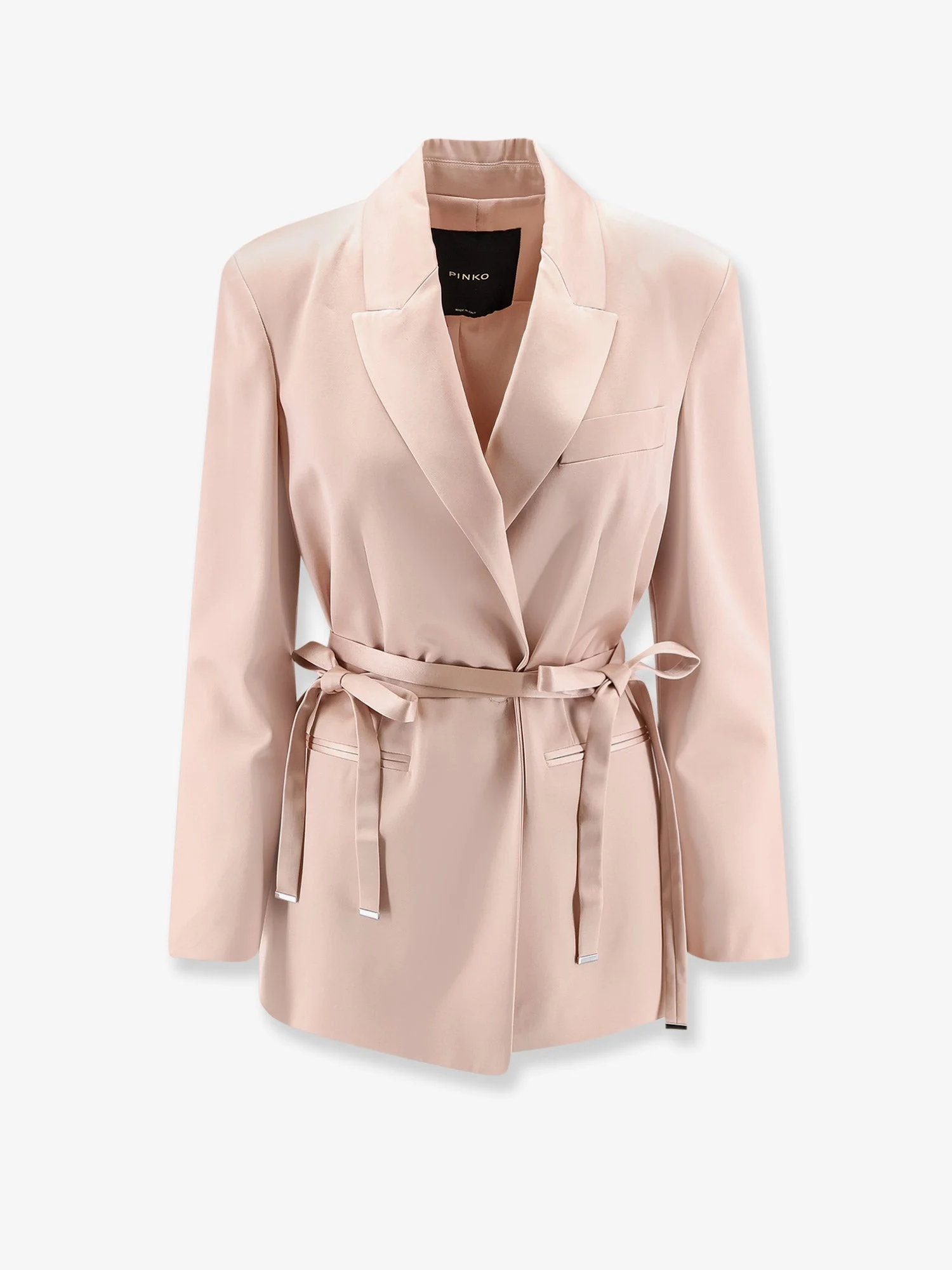 Pinko Rapa Satin Blazer With Belt - 1