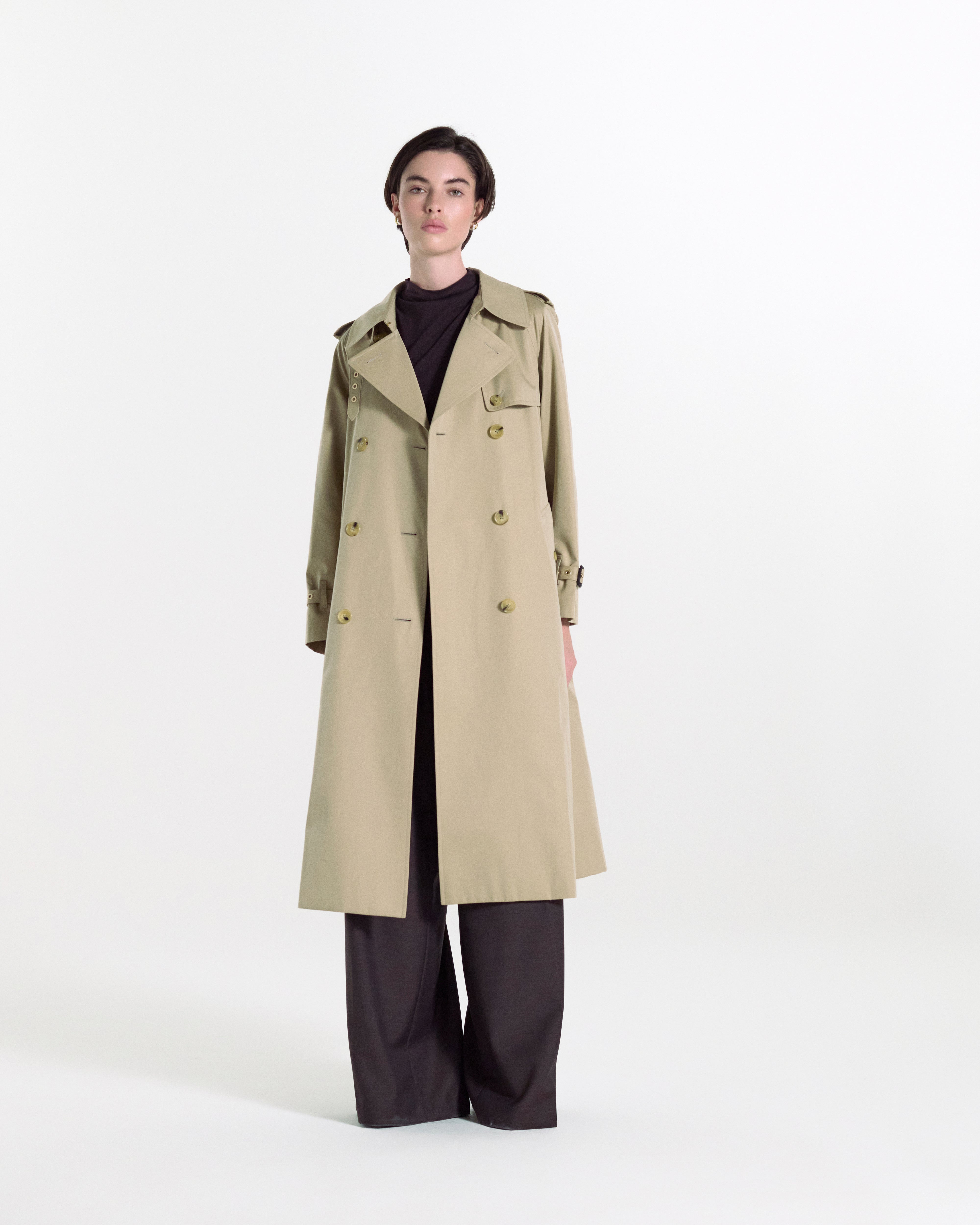 Forrest Gabardine Double Breasted Trench Coat - 6