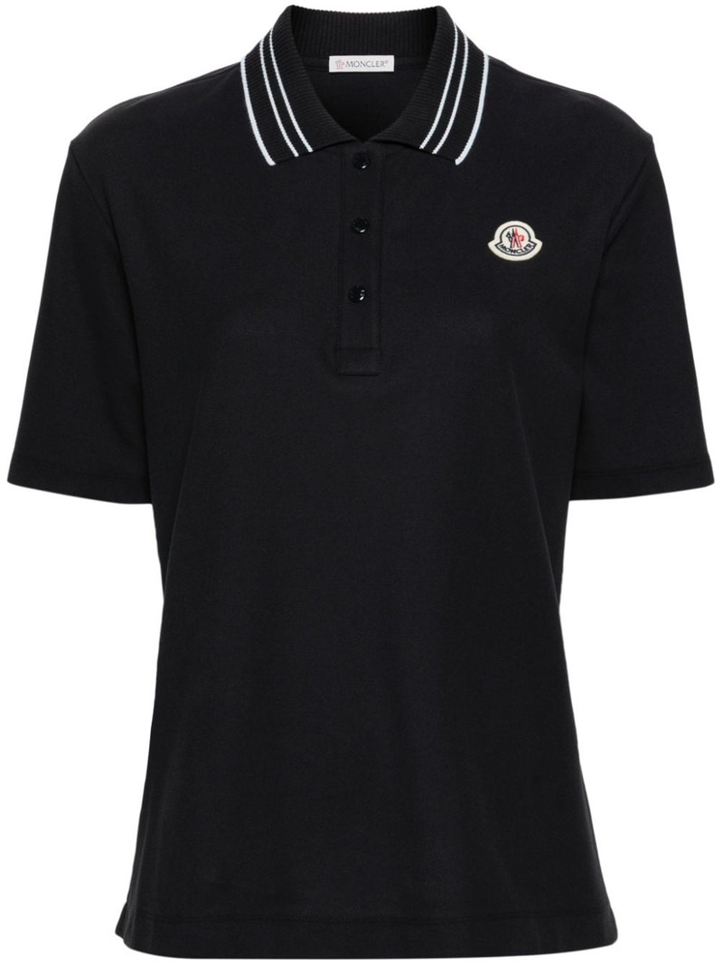 logo-patch cotton polo shirt 1