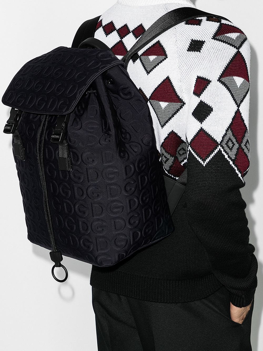 Palermo embossed logo backpack - 2