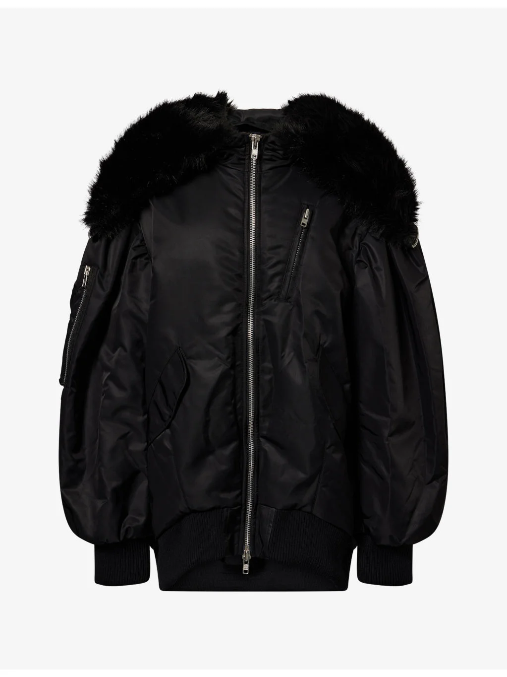 Split-Hood Padded Bomber Jacket - 1