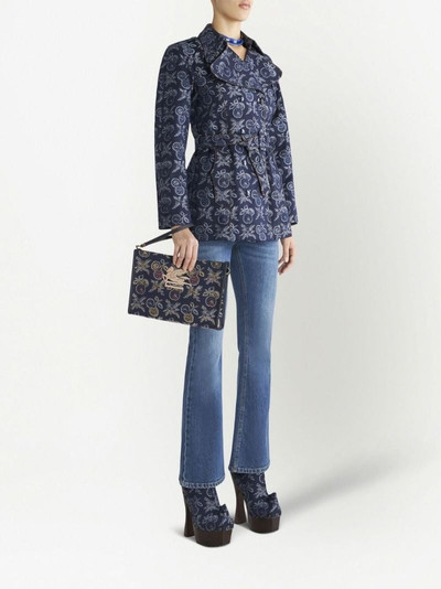 Etro logo-embroidered jacquard beauty case outlook
