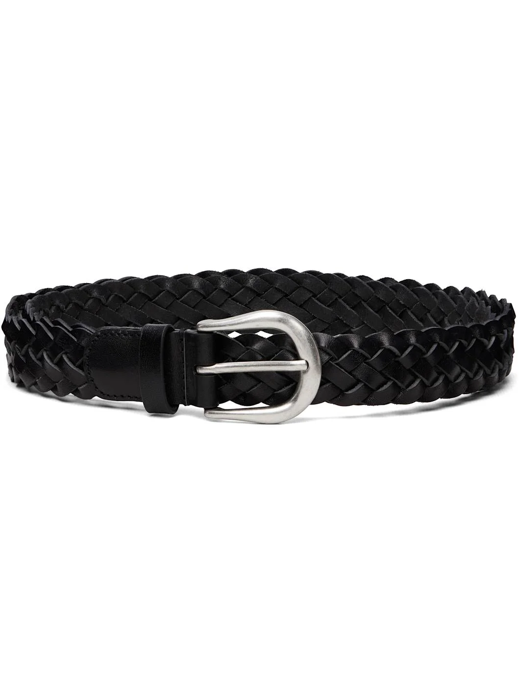 Black Plaited Belt - 1