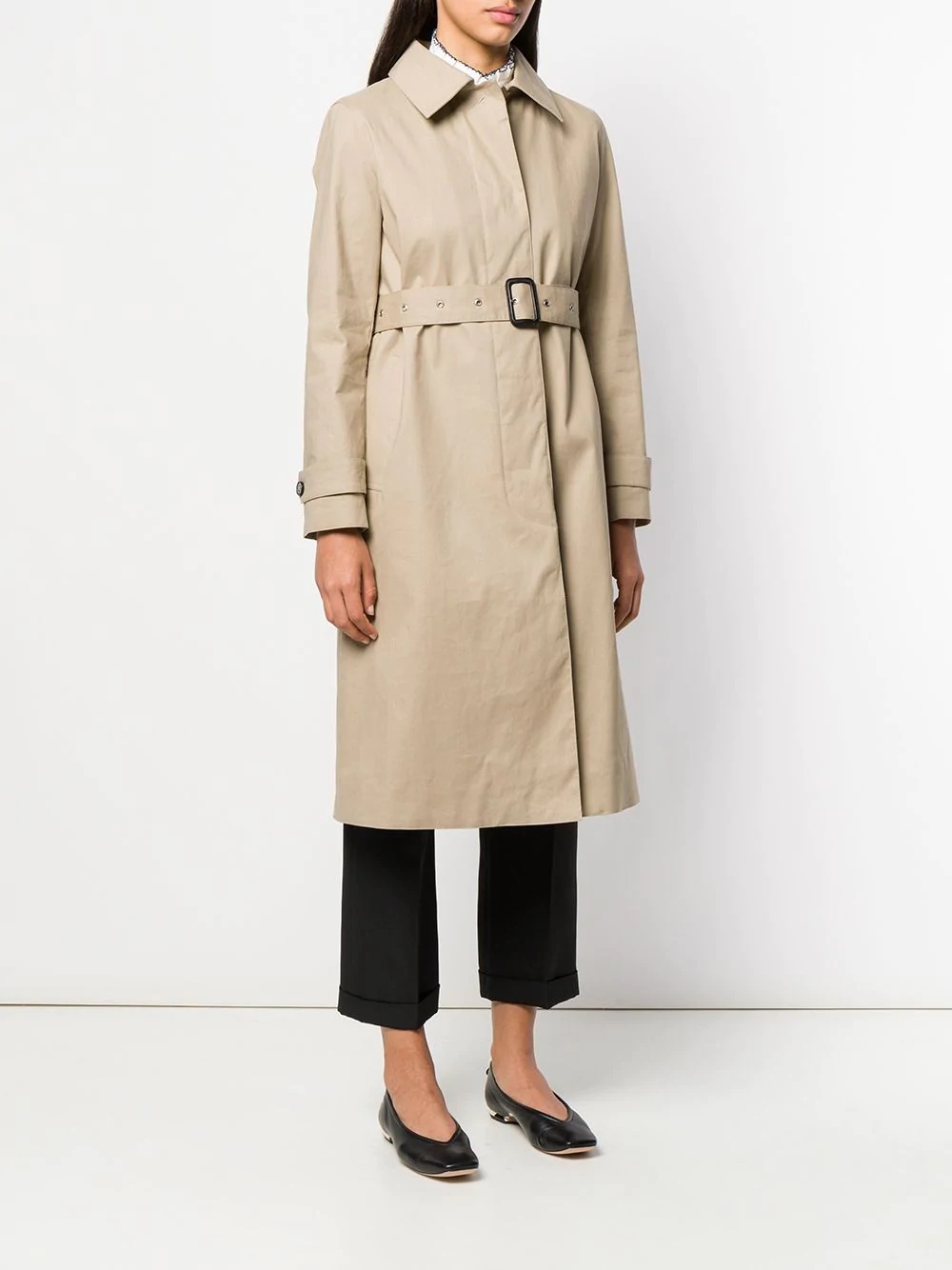 ROSLIN Fawn RAINTEC Cotton Single Breasted Trench Coat | LM-061FD - 3