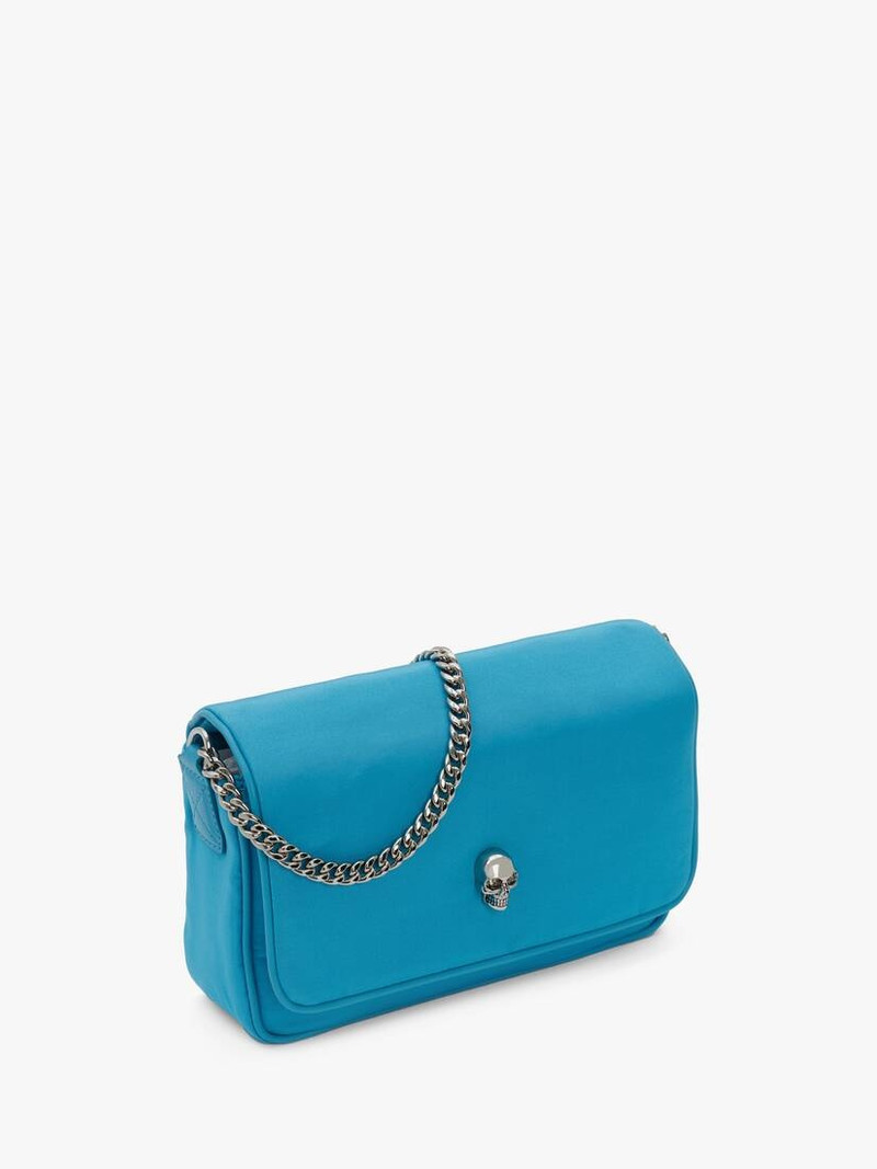 Alexander McQueen Small Skull Bag in Cerulean outlook