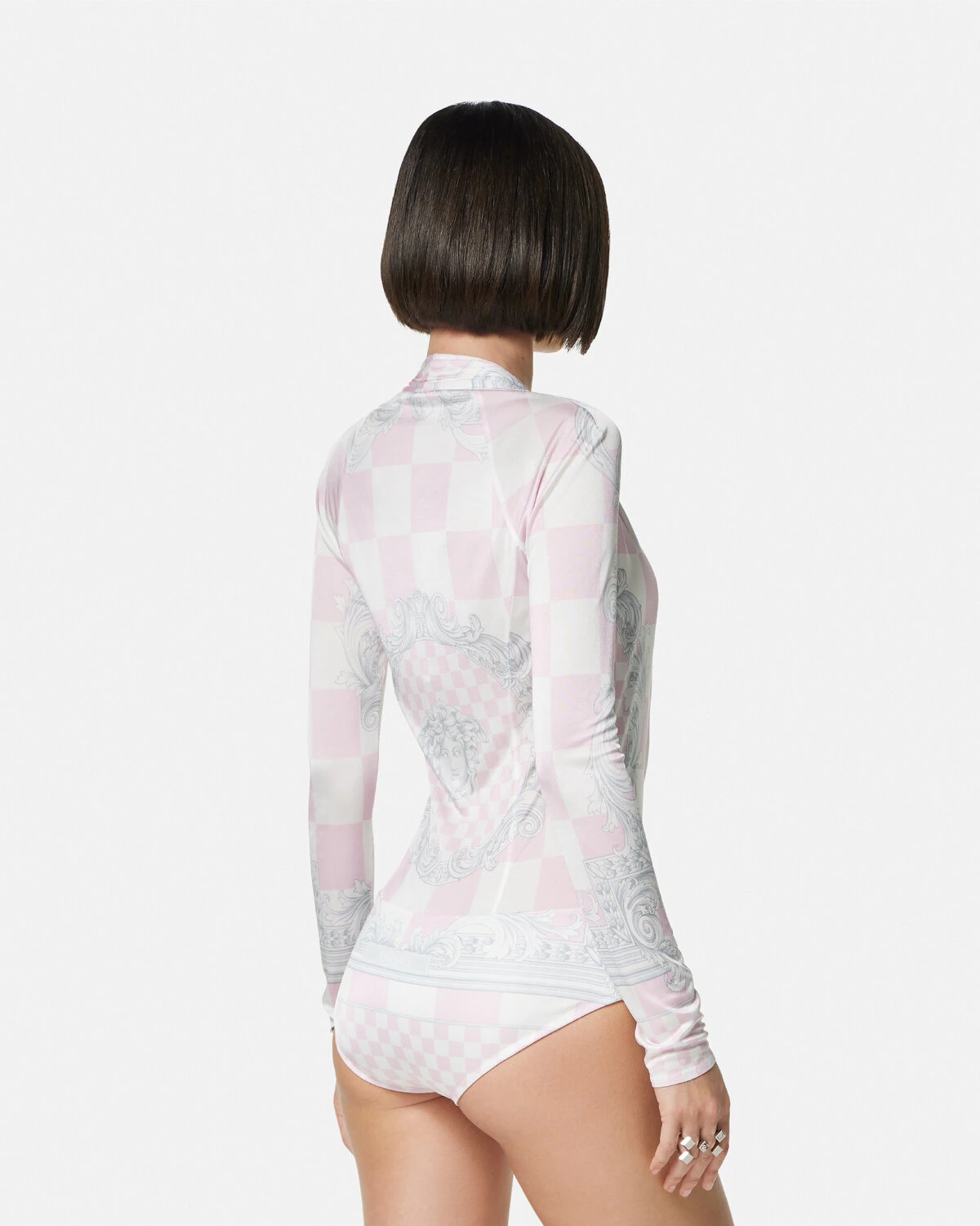 Medusa Contrasto Draped Bodysuit - 5