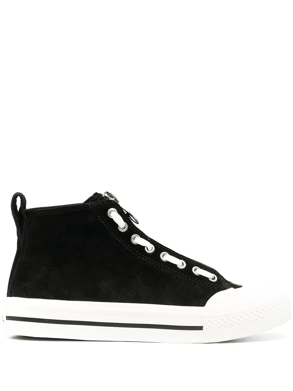 lace detail high-top sneakers - 1