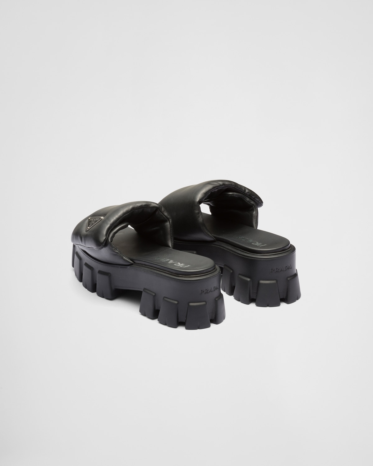Prada Soft padded nappa leather sandals - 5