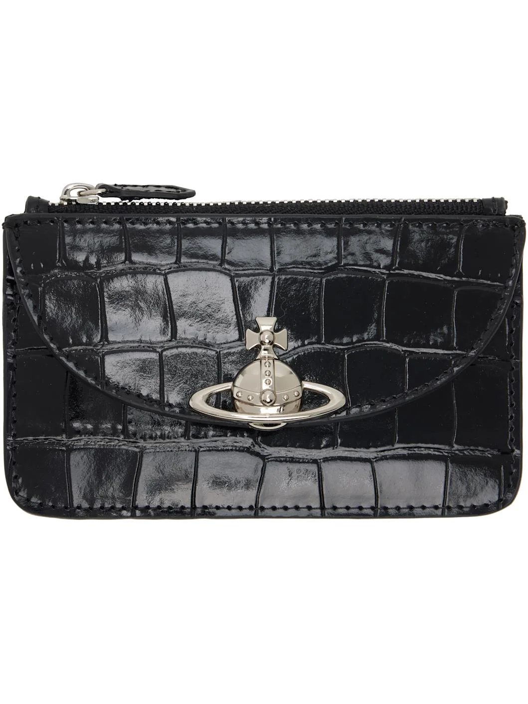 Black Half Moon Card Holder - 1