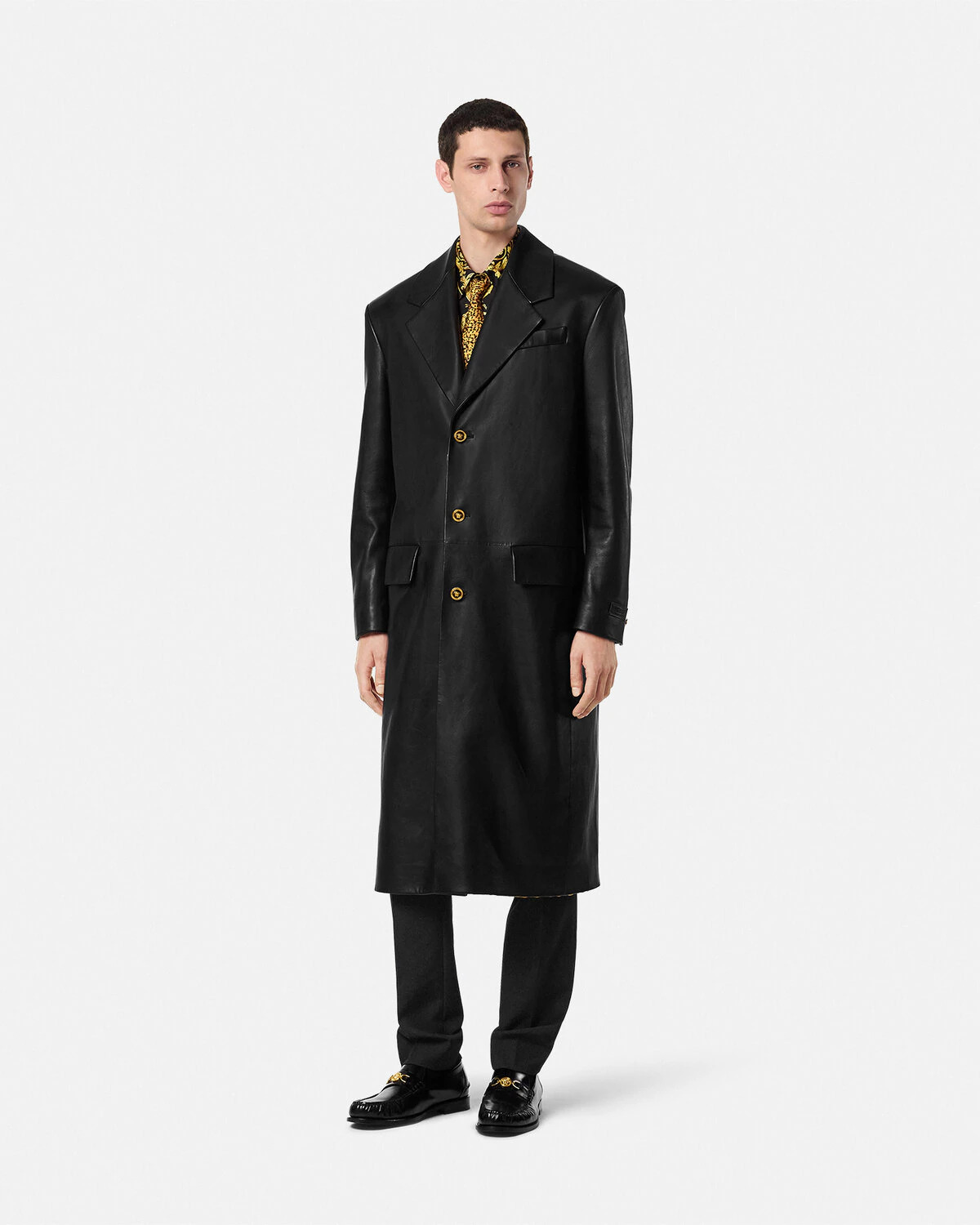 Plongé Leather Single-Breasted Coat - 4