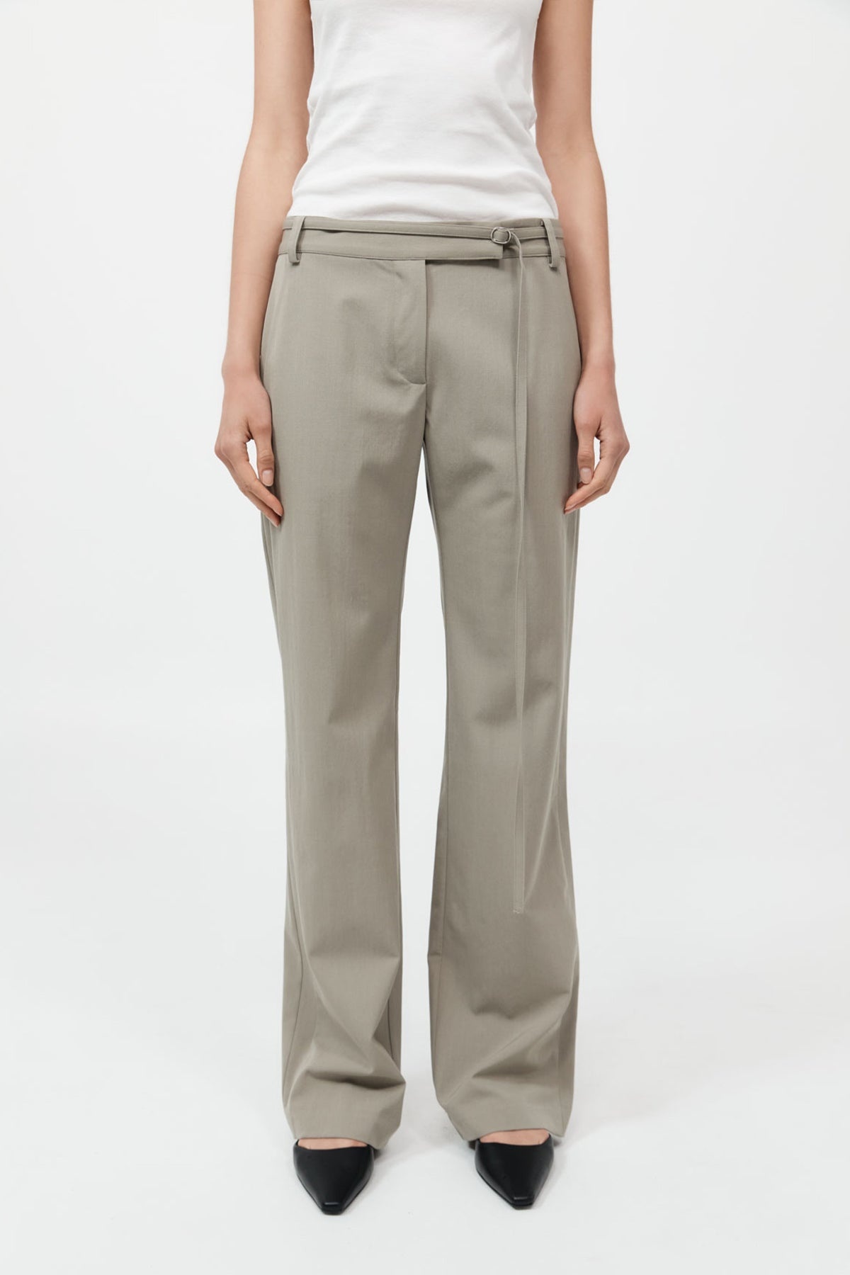 90s Panelled Pants - Moss Grey - 3