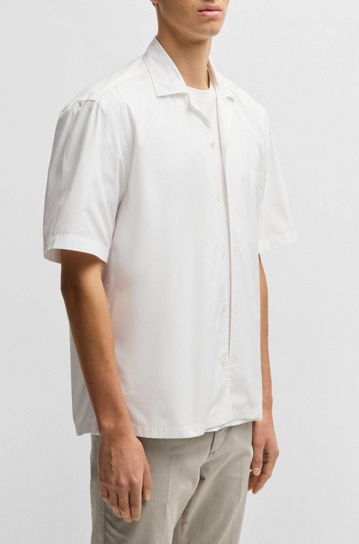 RELAXED-FIT SHIRT IN ITALIAN-MADE COTTON POPLIN - 6