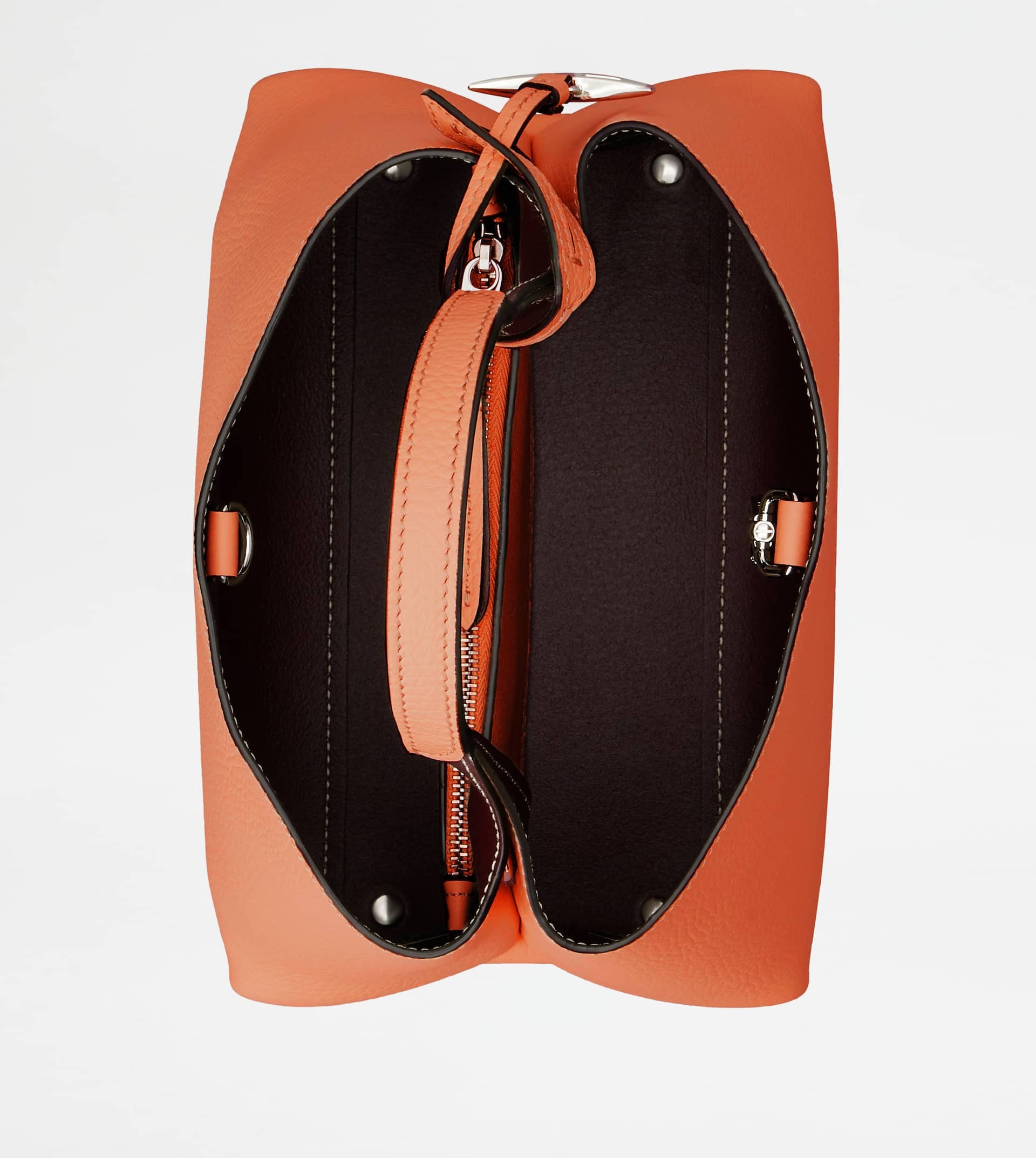 BAG IN LEATHER MICRO - ORANGE - 3