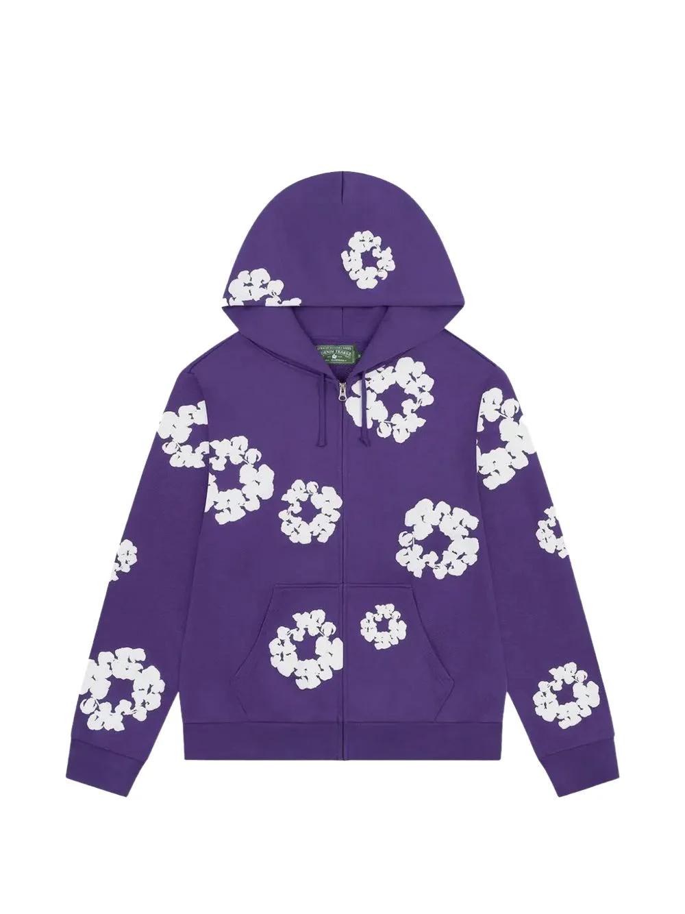 zipped cotton hoodie - 1