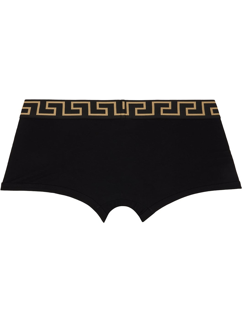 VERSACE Three-Pack Black Greca Border Trunks Boxer Briefs outlook