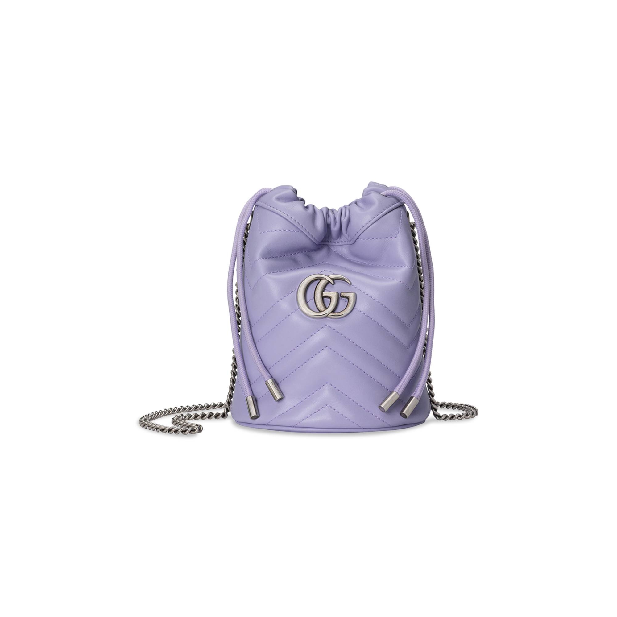 Gucci GG Marmont Mini Bucket Bag 'Lilac' - 1