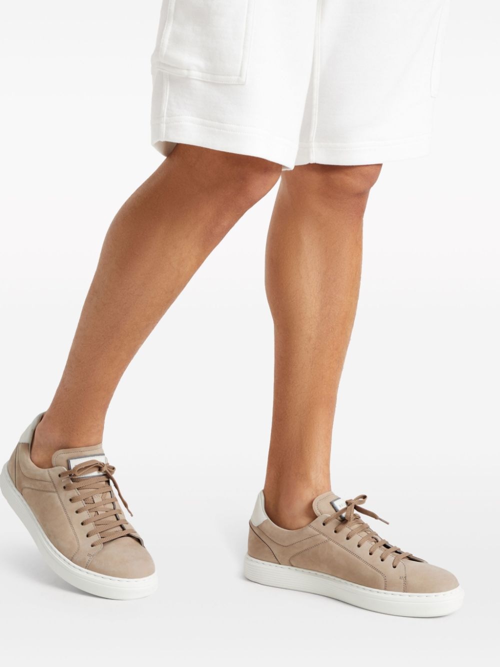 suede lace-up sneakers - 5
