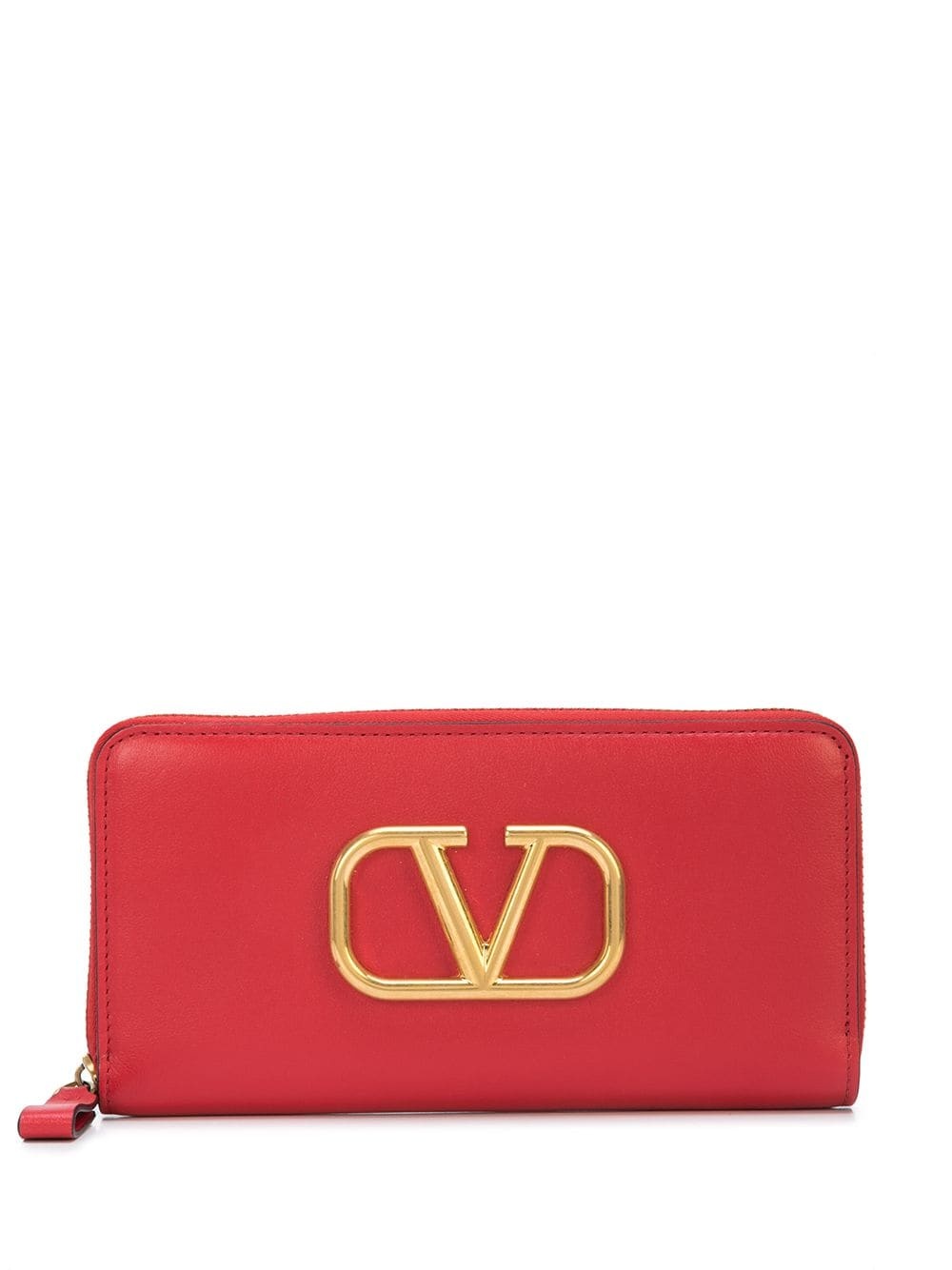 calf leather VLOGO detail wallet - 1