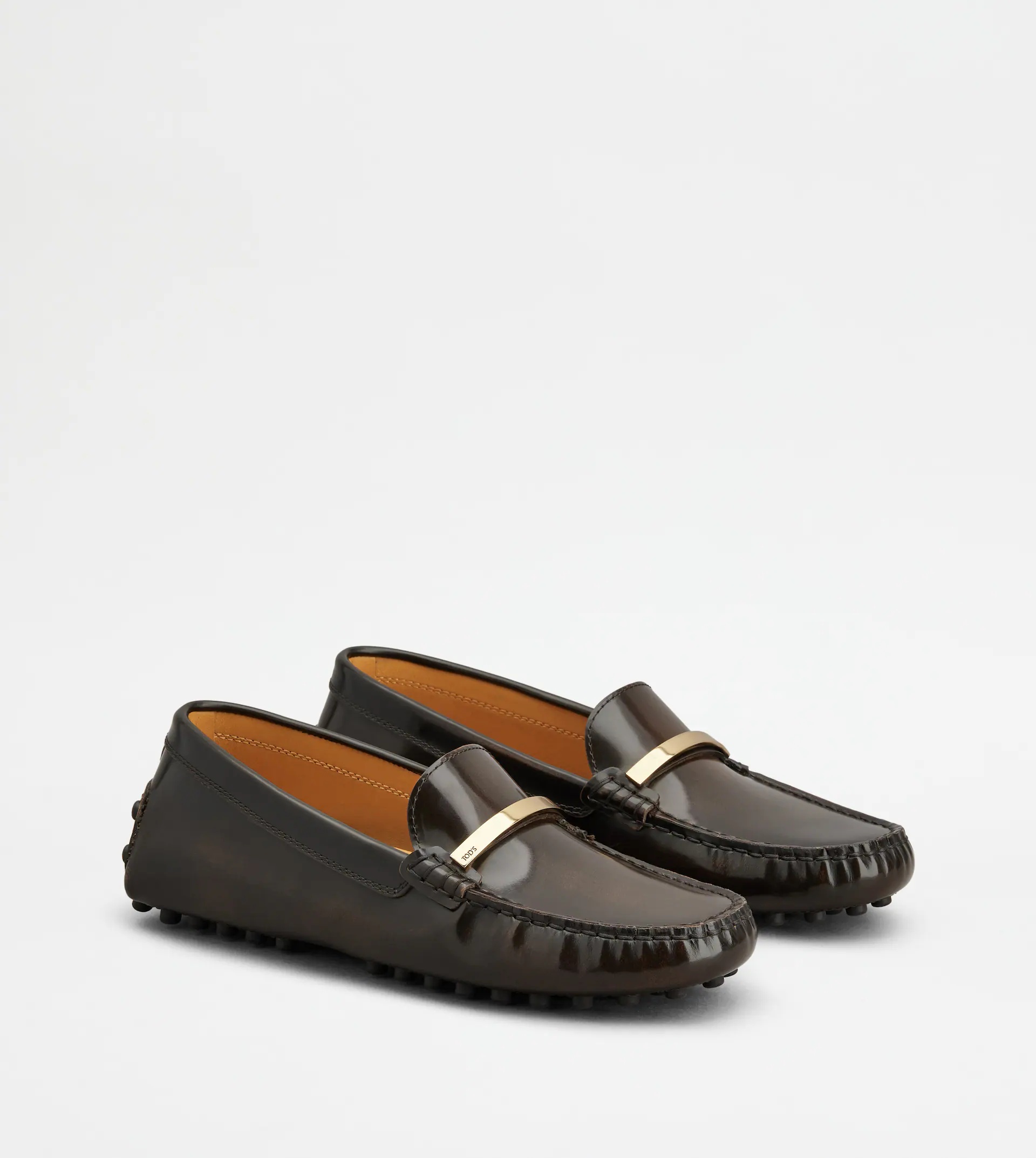 GOMMINO DRIVING SHOES IN LEATHER - BROWN - 2