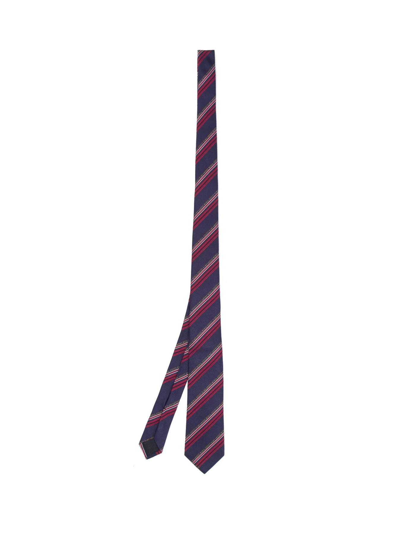 Stripe-jacquard silk-blend twill tie - 1