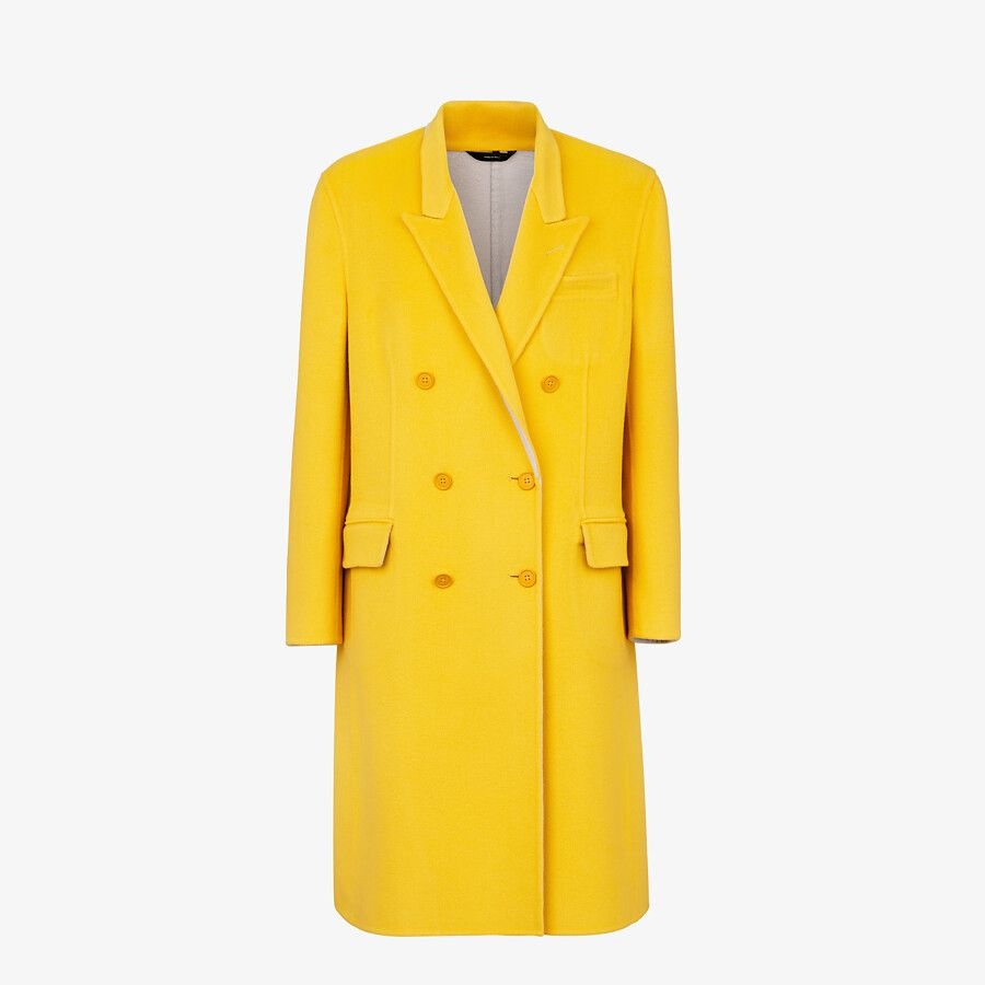 Yellow cashmere coat - 1