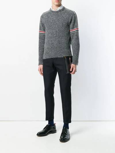 Thom Browne Rwb Intarsia Armband Tweed Pullover outlook