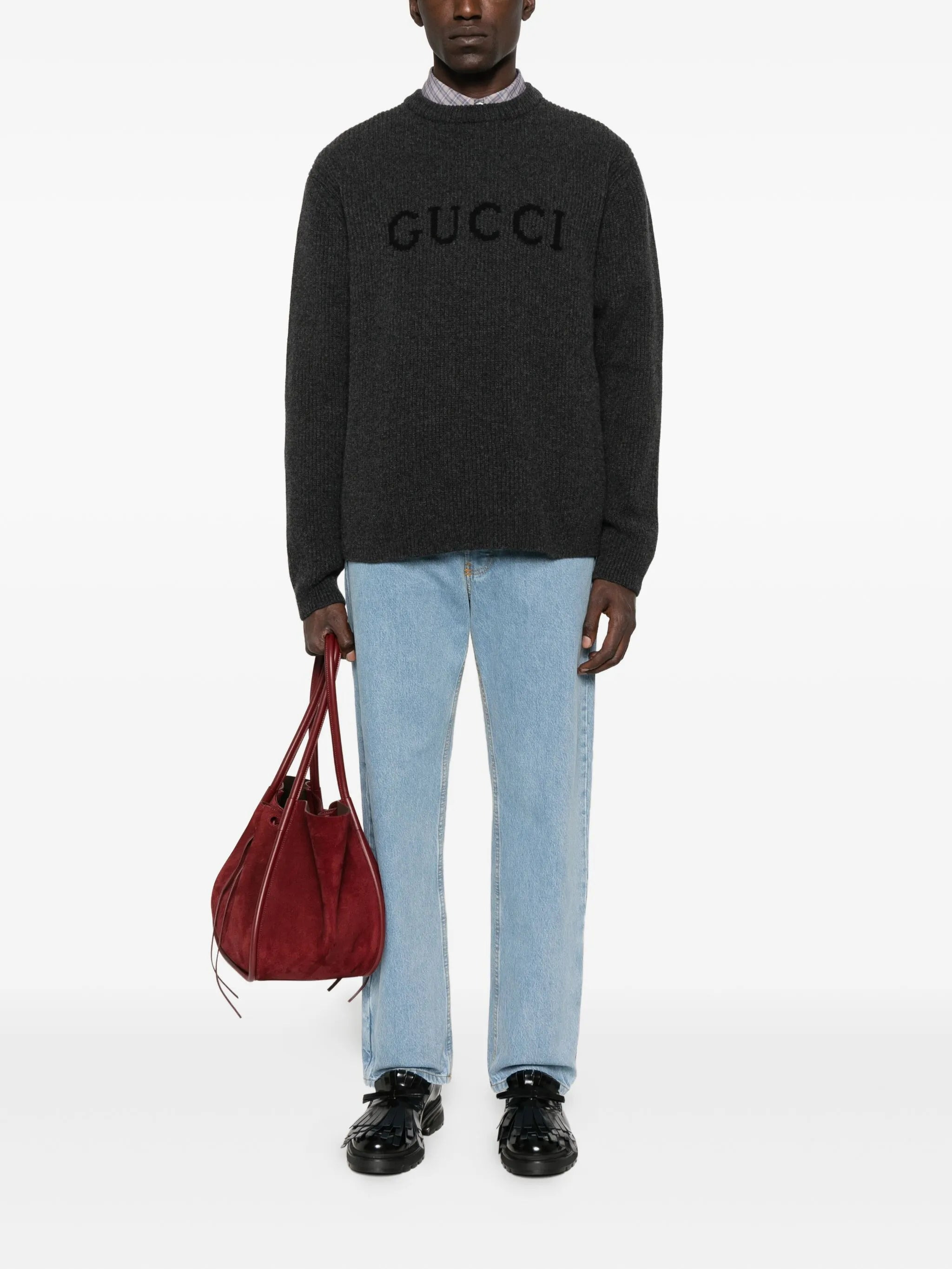 Gucci Logo-detail Ribbed Sweater - 2