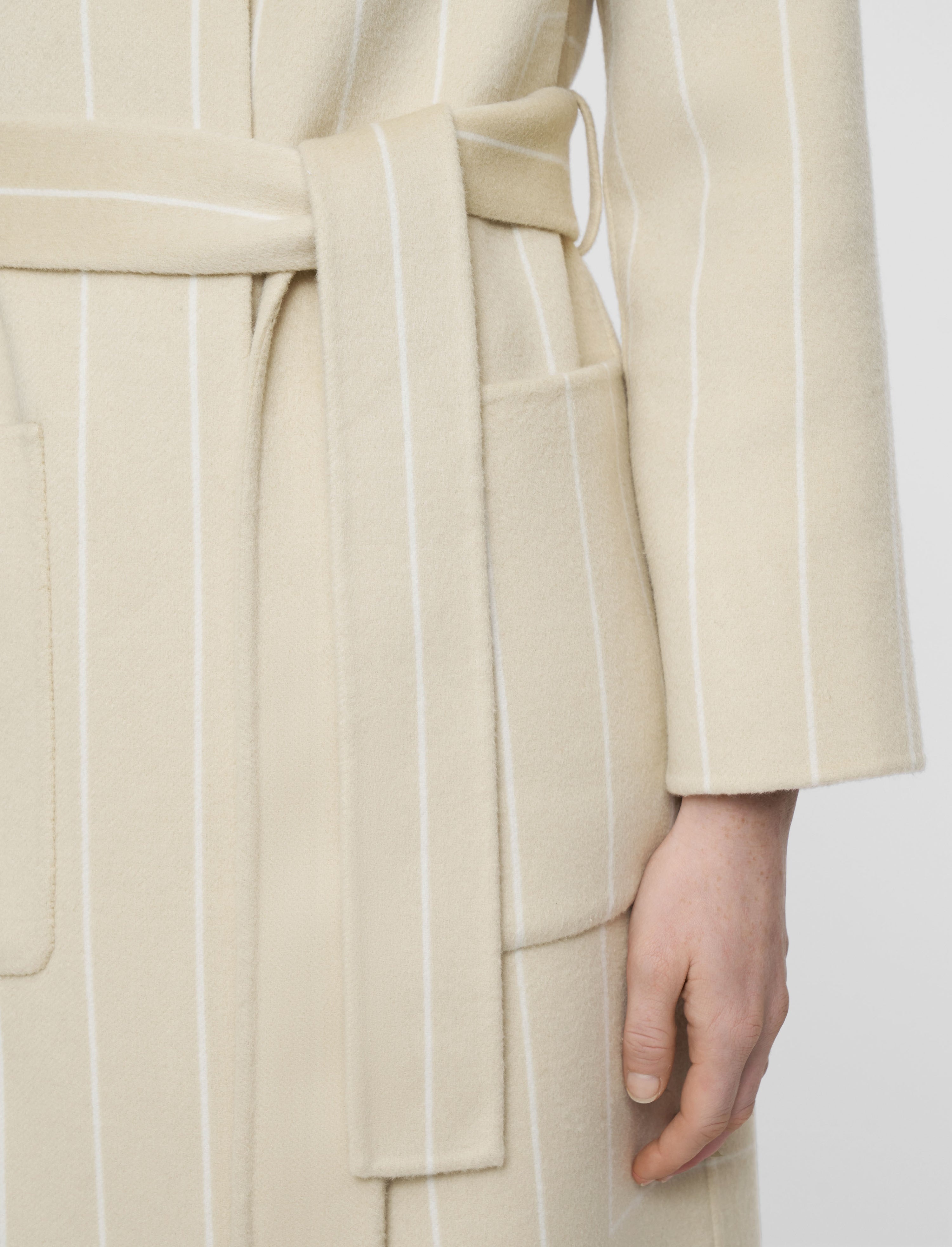 Scheffer Geometric Double Face Wool Coat - 5