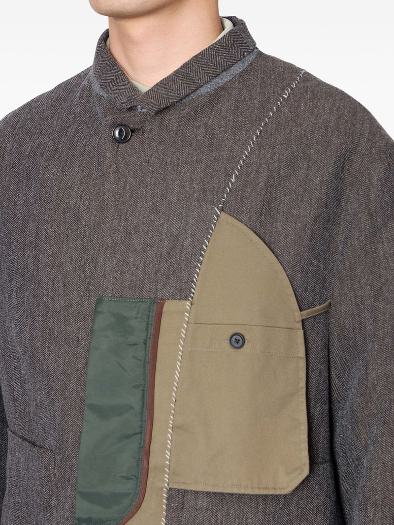 herringbone panelled jacket 4