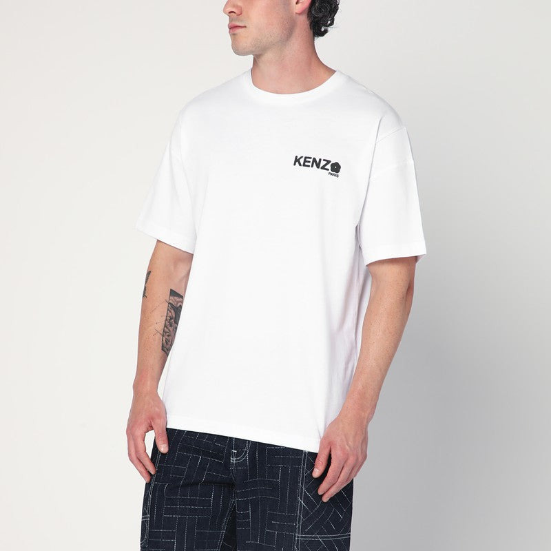 Kenzo White Cotton T-Shirt With Logo Men - 1