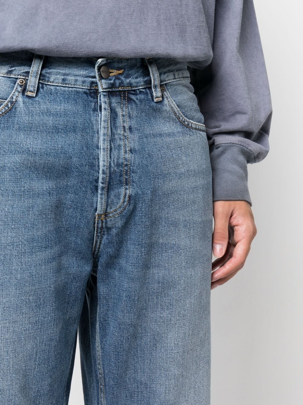 mid-rise straight-leg jeans - 5