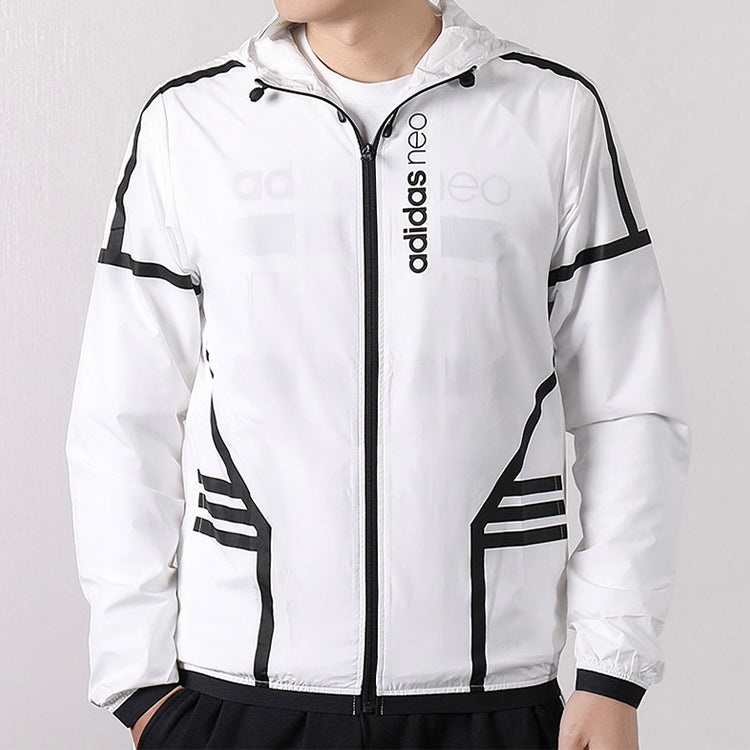 adidas neo Casual Windproof Cozy Jacket White DU8156 - 3