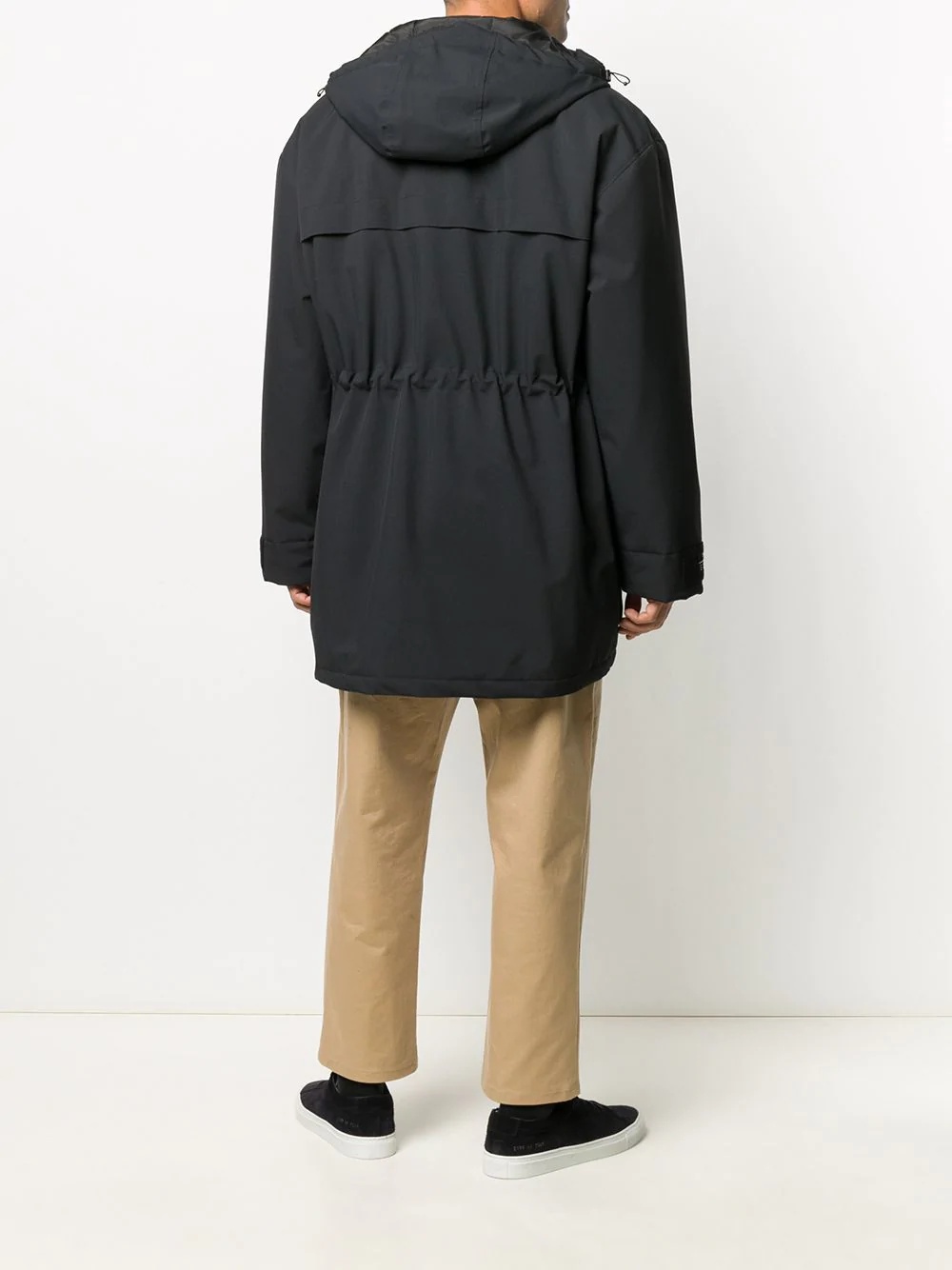 zipped hooded parka coat - 4