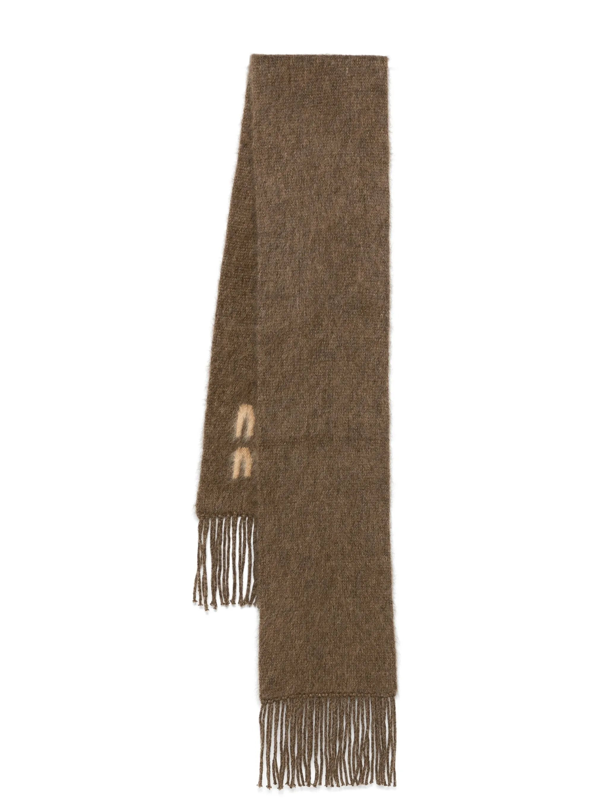 Miu Miu Intarsia-logo Scarf - 1