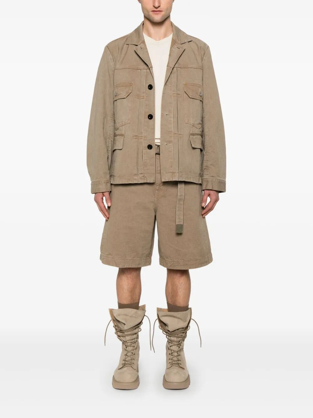 Sacai Men Denim Shorts - 6