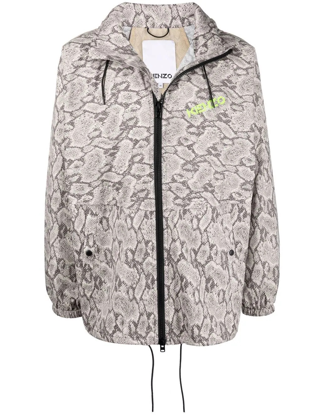 snakeskin print lightweight jacket - 1