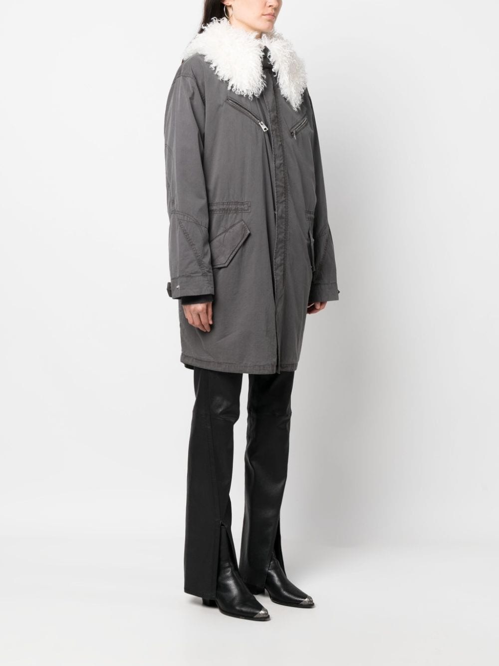 Kidea zip-up parka coat - 3
