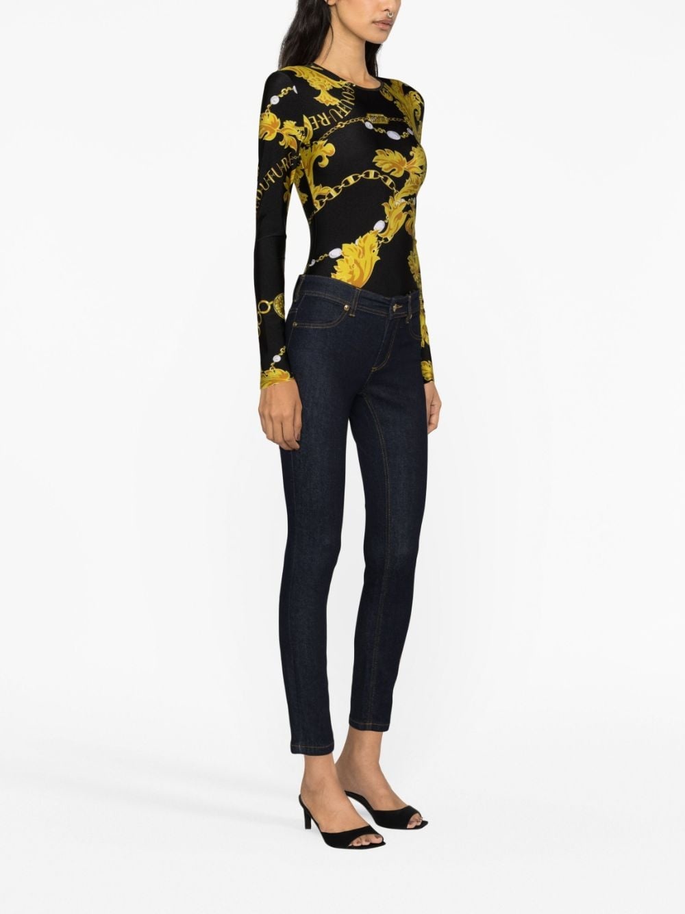 mid-rise skinny jeans - 4