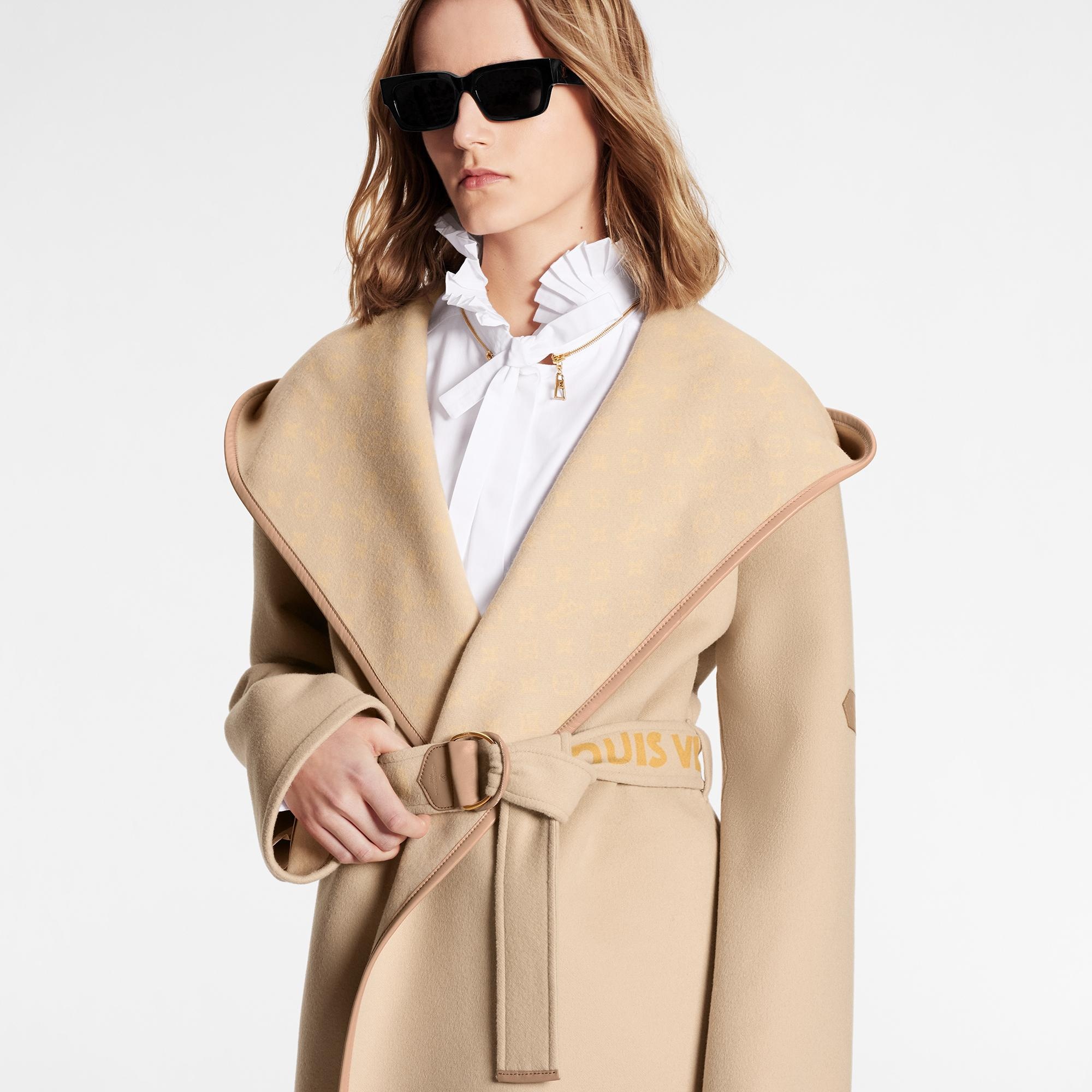 Signature Double Face Short Wrap Coat - 5