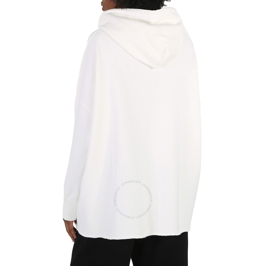MM6 Maison Margiela Ladies Off White Oversize Fit Cotton Hoodie - 5