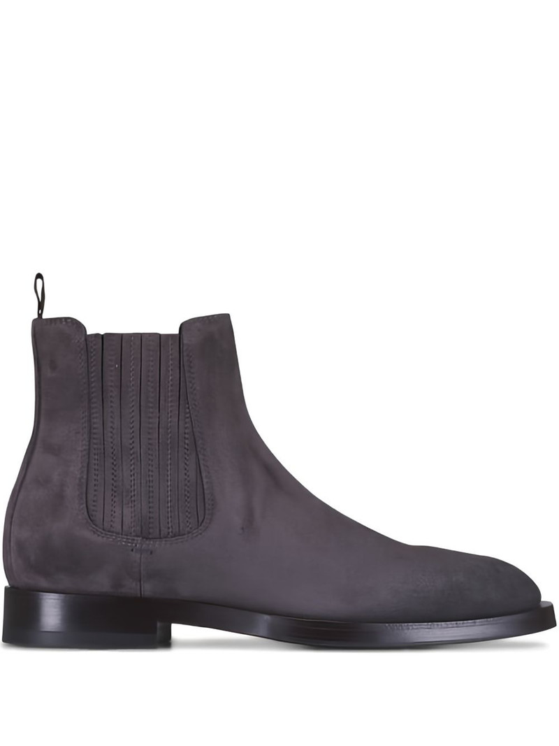 elastic-panel suede boots 1