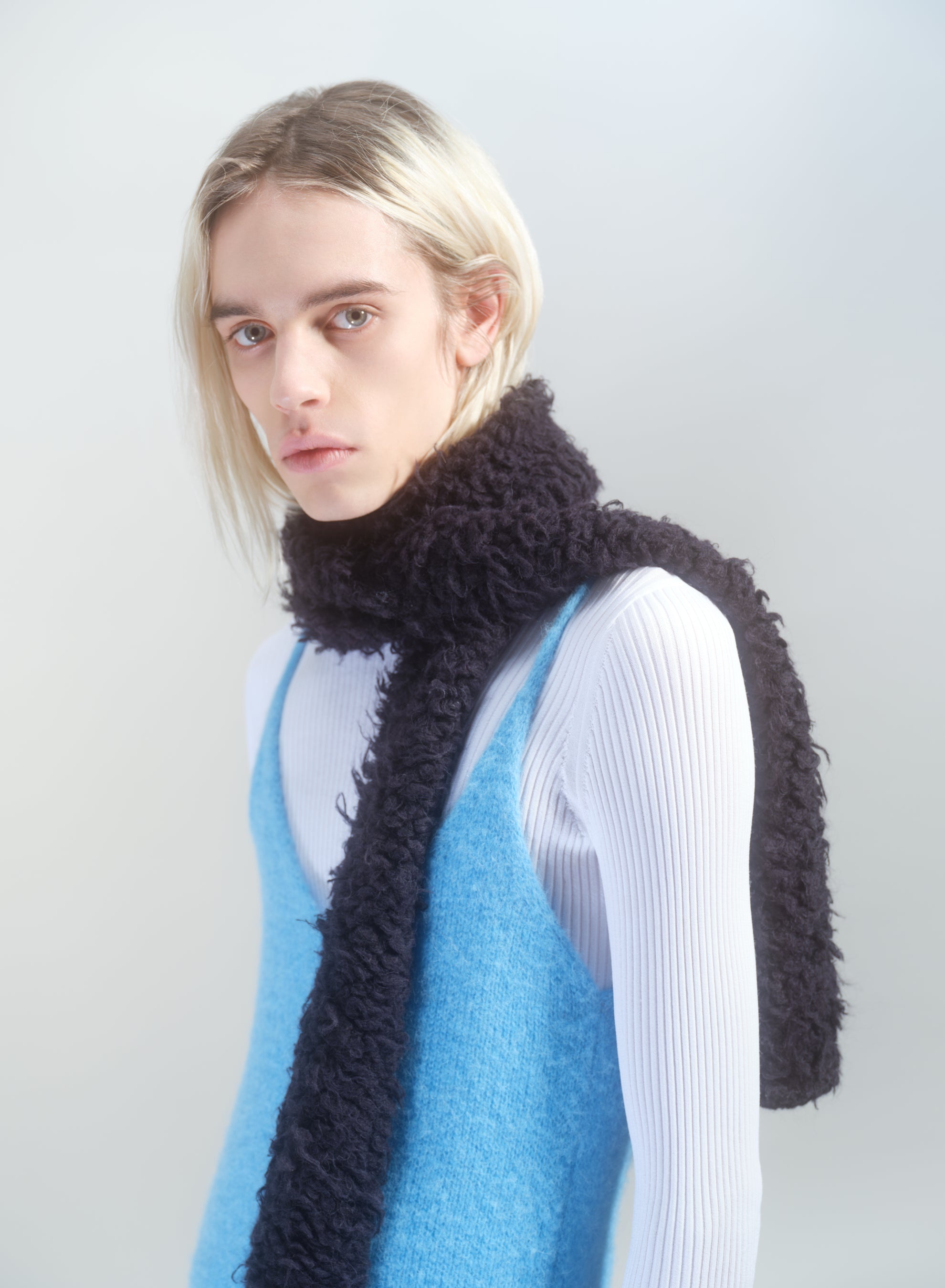 FURRY TIE SCARF - 2